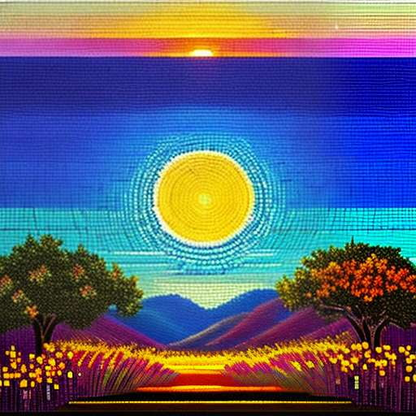 Sunset Mosaic Midjourney Prompts for DIY Custom Art Projects - Socialdraft
