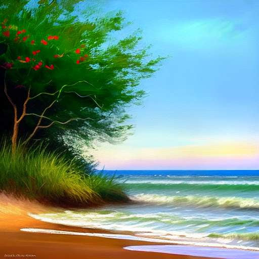Paloma Seaside Blue - Customizable Midjourney Prompt for Digital Art Creation - Socialdraft