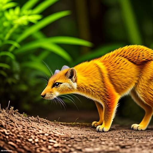 Jungle Adventure Midjourney Prompt with Yellow Mongoose - Socialdraft