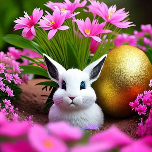Easter Bunny Chalk Art Midjourney Prompt - Socialdraft