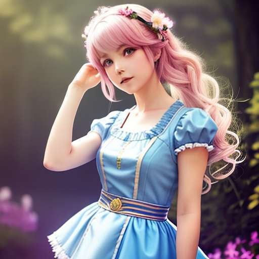 Alice in Wonderland Cosplay Outfit Midjourney Prompt - Socialdraft