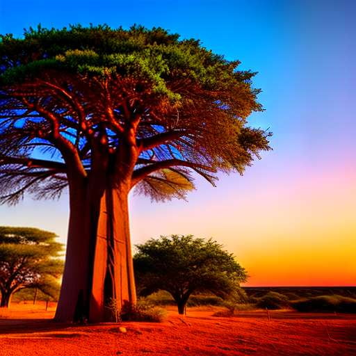 Baobab Sunset Midjourney Prompt - Unique Customizable Image Creation Tool - Socialdraft