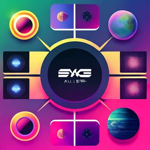 Space Illustrated Icon Pack for Midjourney Image Generation - Socialdraft