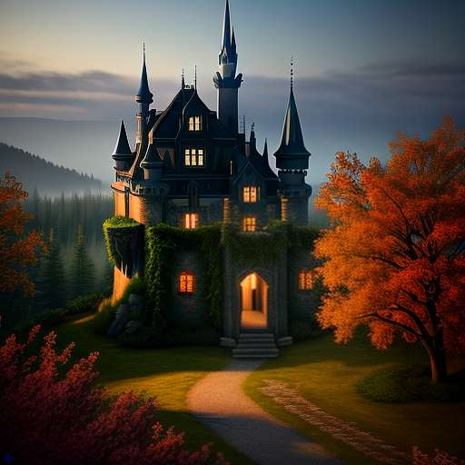 Enchanted Castle Midjourney Prompt - Customizable Fantasy Art Prompt - Socialdraft