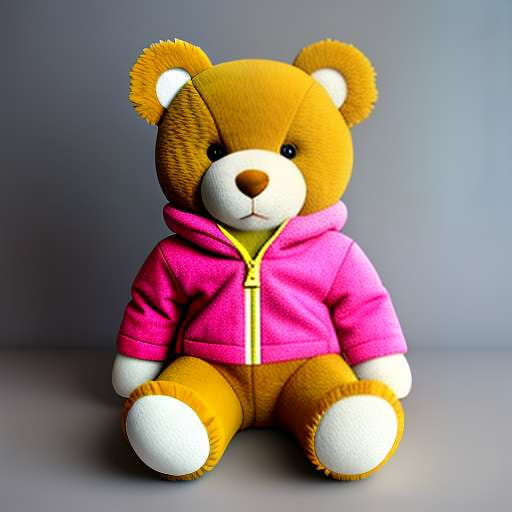 Floral Hooded Teddy Bear Jacket Midjourney Prompt - Socialdraft