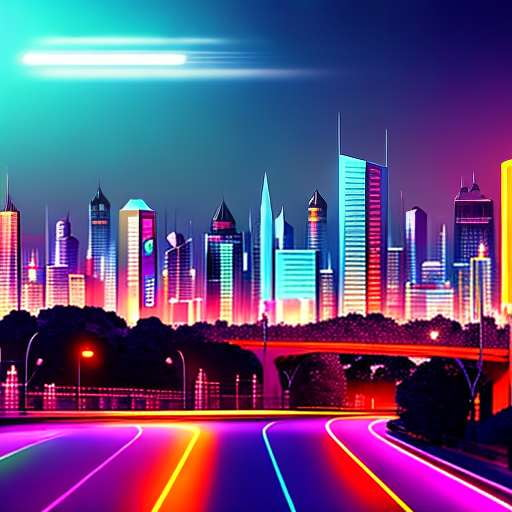 Neon City Midjourney Image Prompts - Create Your Own Cityscape with Customizable Text-to-Image AI - Socialdraft