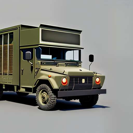 Army Vehicle Line Art Midjourney Prompt - Generate Custom Military Designs - Socialdraft