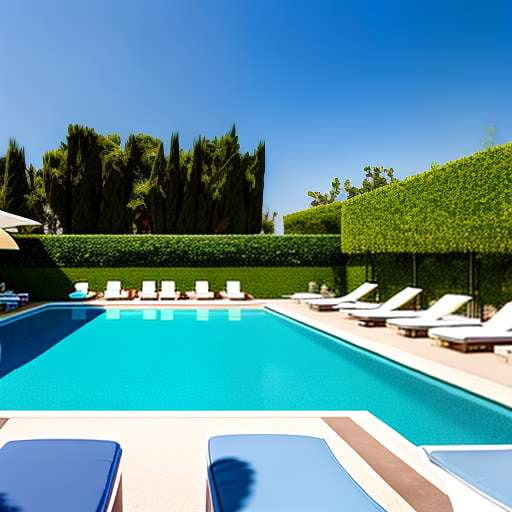 Decked-Out French Riviera Outdoor Pool Midjourney Prompt - Socialdraft
