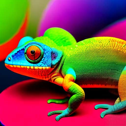 Colorful Chameleon Midjourney Prompt for Unique Image Generation - Socialdraft