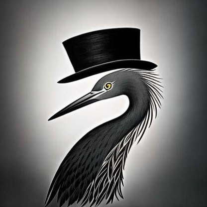 Heron Dress-Up Midjourney Prompt: Create Your Unique Custom Bird Attire - Socialdraft
