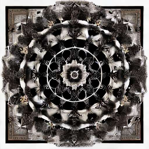 "Monochrome Mandala" - Black and White Midjourney Prompt for Unique Mandala Art Creation - Socialdraft