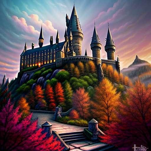 Hogwarts Midjourney Cartoon Prompt - Harry Potter Style Image Generation - Socialdraft