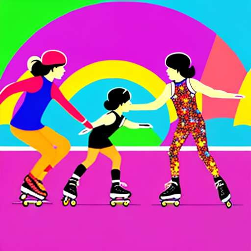 Roller Skating Fun Midjourney Prompt for Family Day Out - Socialdraft