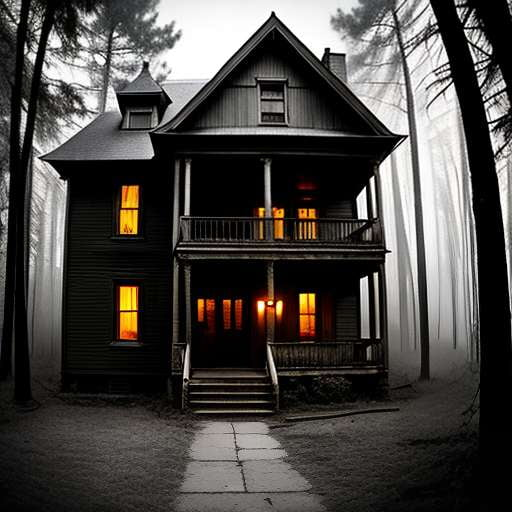 Banshee Bungalow Midjourney Prompt - Customizable Haunted House Art - Socialdraft