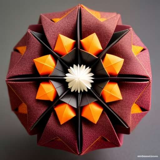 Fall Kusudama Origami Midjourney Prompt - Create Stunning Paper Flowers - Socialdraft