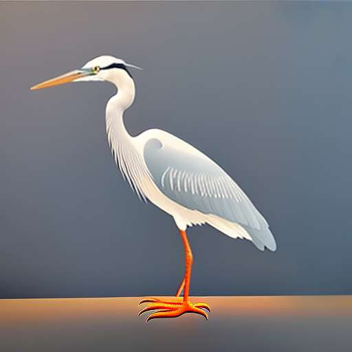 Heron in Business Casual Midjourney Prompt - Create Your Own Heron in Professional Attire Image - Socialdraft