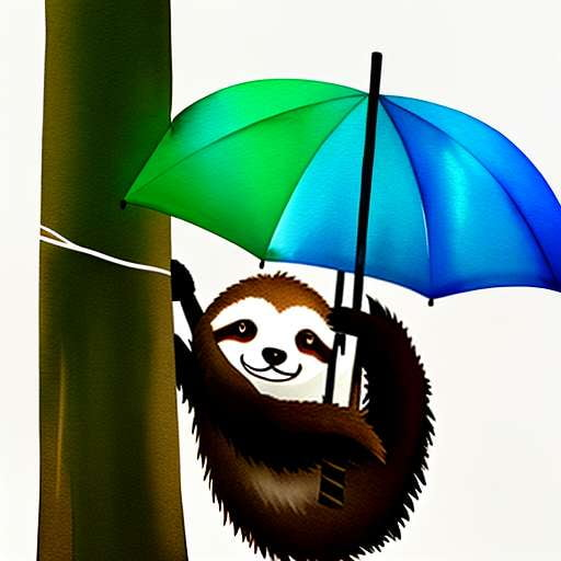 Sloth Umbrella Midjourney Prompt - Text-to-Image Generation - Socialdraft