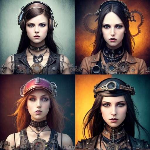 Midjourney Steampunk Girl Paintings - Customizable Text-to-Image Prompts - Socialdraft