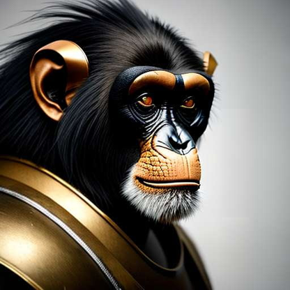 Chimpanzee Knight Midjourney Prompt - Socialdraft