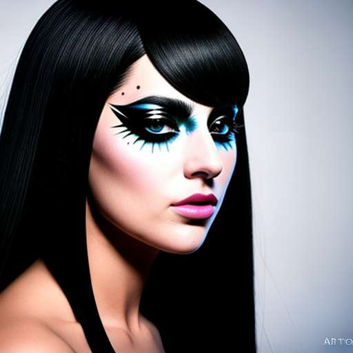 Bold Colors Gaga Portrait Prompt | Customizable Midjourney Image Generation - Socialdraft