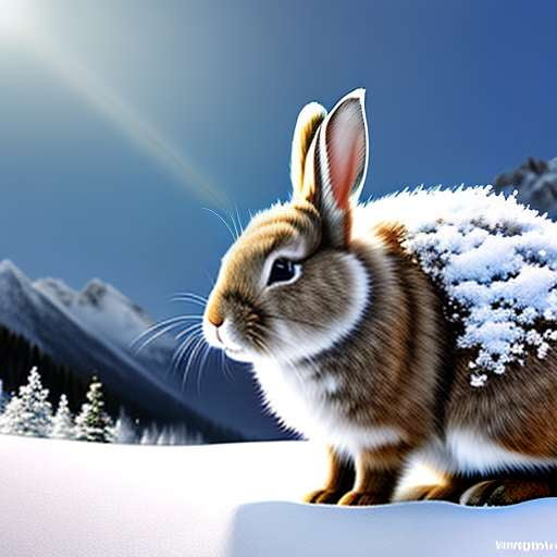 Snowy Mountain Rabbit Midjourney Image Prompt - Socialdraft