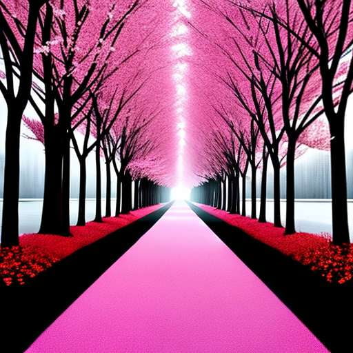 Cherry Blossom Walkway Midjourney Prompt | Text-to-Image Creation - Socialdraft