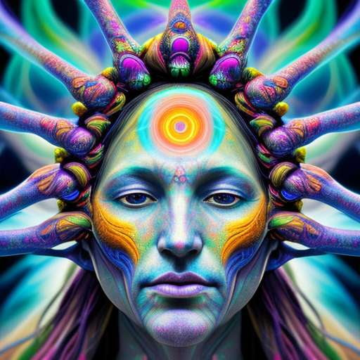 Midjourney Psychedelic Shamanic Visionary Art Faces Prompt Pack - Socialdraft
