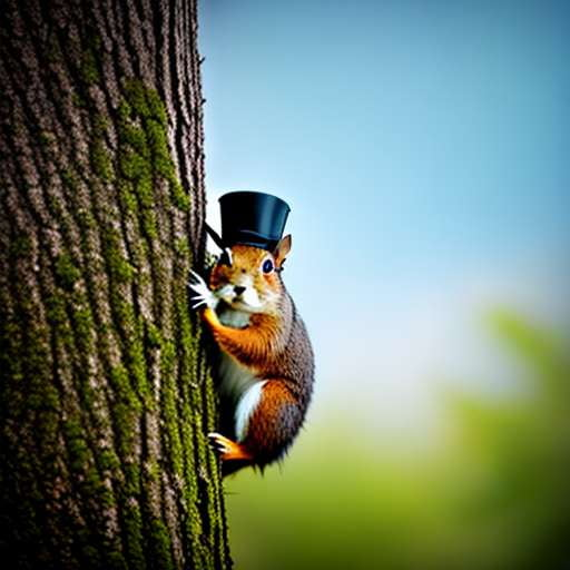 Top Hat Squirrel Midjourney Prompt - Unique Customizable Artwork - Socialdraft