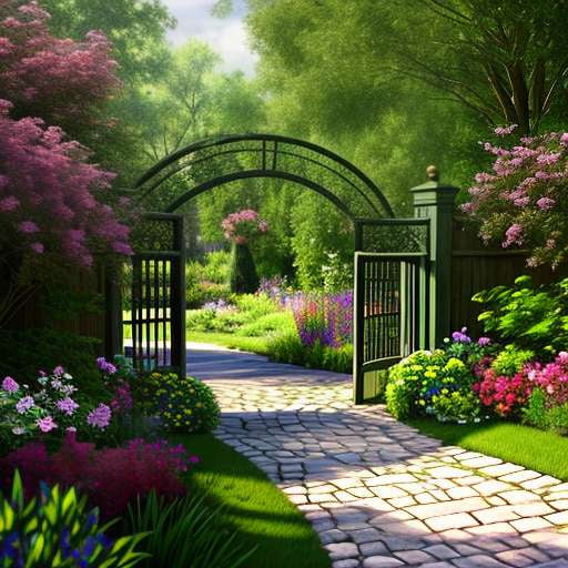 Gorgeous Garden Gate Midjourney Prompt for Custom Creations - Socialdraft