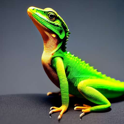 Lizard in a Vest and Tie Midjourney Prompt - Customizable Image Creation - Socialdraft