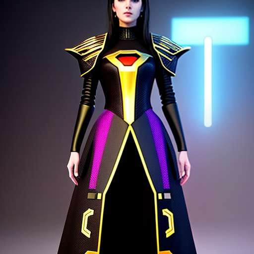 Cyberpunk Royalty Gown Midjourney Creation: Customizable Text-to-Image Prompts - Socialdraft