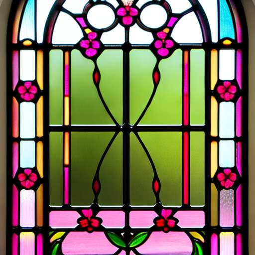 Cherry Orchard Stained Glass Midjourney Prompt - Socialdraft