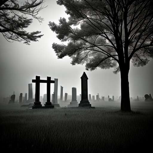 Eerie Burial Grounds Midjourney Creation Kit for Haunting Artwork - Socialdraft
