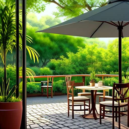 "Cafe Oasis" Custom Midjourney Prompt with Plants and Cozy Vibes - Socialdraft