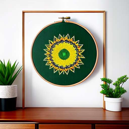 Botanical Embroidered Hoop Wall Art Midjourney Prompt: DIY customizable floral design - Socialdraft