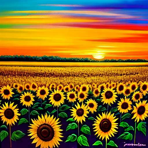 "Sunflower and Sun" Midjourney Prompt for Unique Text-to-Image Creation - Socialdraft