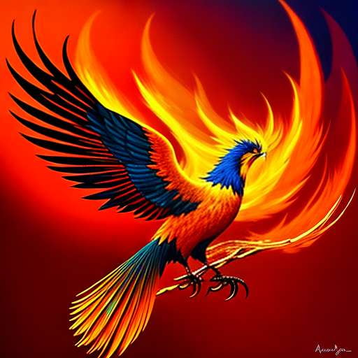 Phoenix Rising Midjourney Prompt - Create Your Own Mythical Bird Image - Socialdraft