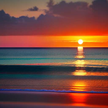 Ocean Sunset Midjourney Prompts - Unique Customizable Image Generation - Socialdraft