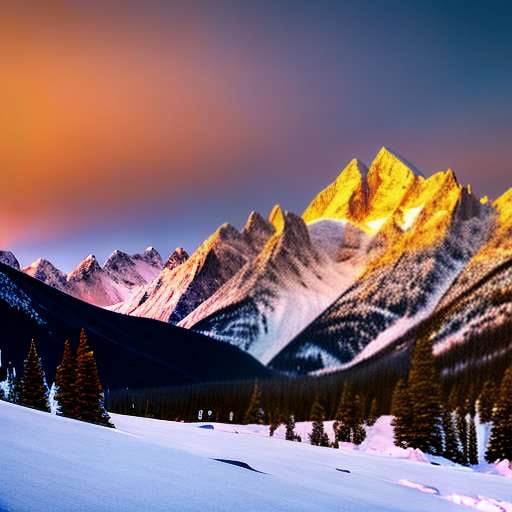 Snowy Mountain Text-to-Image Prompt for Custom Art Creation - Socialdraft
