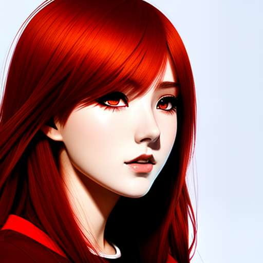 Red Haired Anime Girl Midjourney Prompt - Customizable Art Prompt for Image Generation - Socialdraft