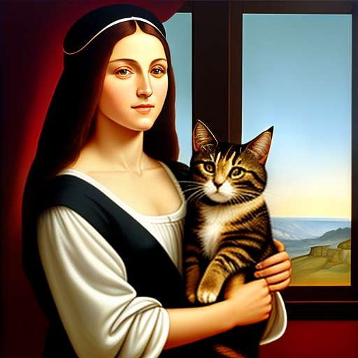 Madonna of the Cat - Customizable Midjourney Prompt for Unique Art Creation - Socialdraft