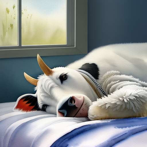 Comfy Cow Bedtime - Customizable Midjourney Prompt for Unique Text-to-Image Creation - Socialdraft