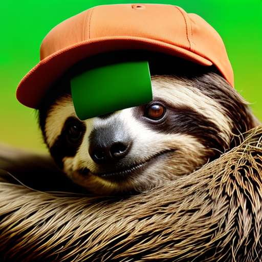 Sloth with Baseball Cap Midjourney Prompt - Socialdraft