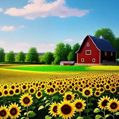 Sunflower Landscape Midjourney Prompt for Custom Creations - Socialdraft