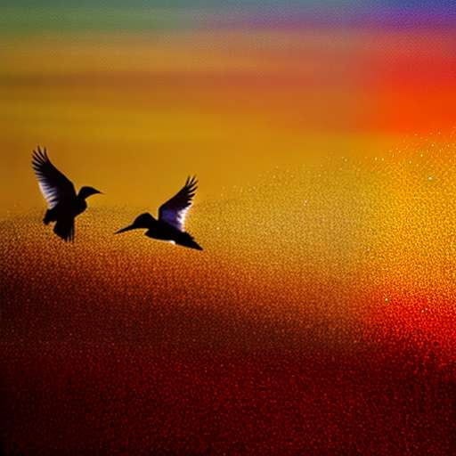 "Timeless Birds Flocking Over Sunset" Midjourney Prompt - Socialdraft