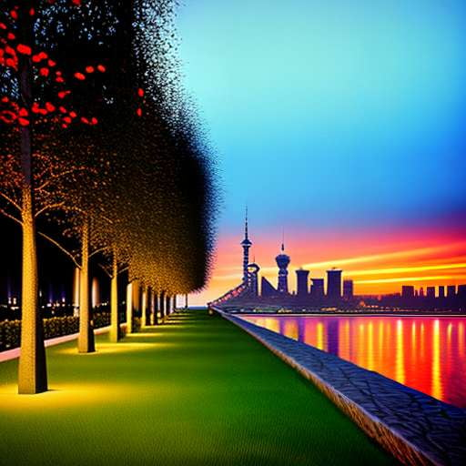 Bund Riverside Midjourney Prompt - Artistic Shanghai Scene - Socialdraft