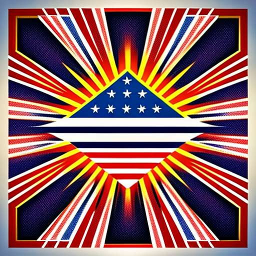 Pixel Art American Flag Insignia Midjourney Prompt - Socialdraft