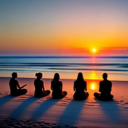 Beach Bonfire Yoga & Sound Healing Midjourney Prompt: Create Your Perfect Tranquil Escape Image - Socialdraft