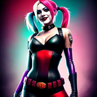 Harley Quinn Portrait Creator - Midjourney Prompt for DC Comics Fans - Socialdraft