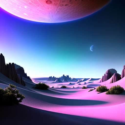 "Custom Lunar Alien Oasis Midjourney Prompts - Create Your Own Extraterrestrial Fantasy" - Socialdraft
